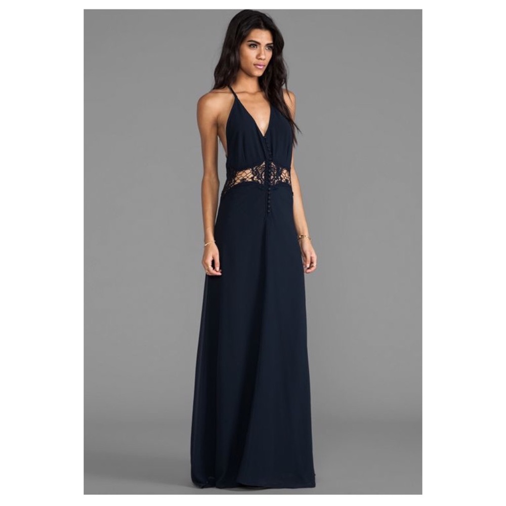 Jarlo Siobhan dress in navy - Picture 1 of 7